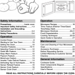 AP7D01 Microwave Oven User Manual F00037D10AP Panasonic Appliance of America