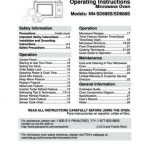 Microwave Oven Nn Sd698s Nn St678s Nn St658w Panasonic-PDF Free Download