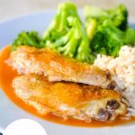 Easiest Baked Frozen Chicken Wings {with Buffalo Chicken Gravy}