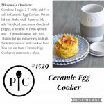 PC Ceramic Egg Cooker Microwave Omelet | Pampered chef consultant, Pampered  chef recipes, Ceramic egg cooker