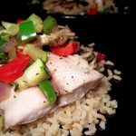 Mahi Mahi with Sautéed Vegetables over Brown Rice - GreenLiteBites