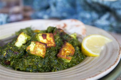 Palak Paneer and Aloo Matar Curries