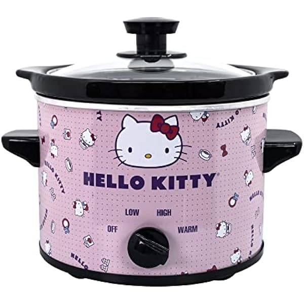 Uncanny Brands Hello Kitty 2qt Slow Cooker - Cook With Your Favorite Sanrio Characters