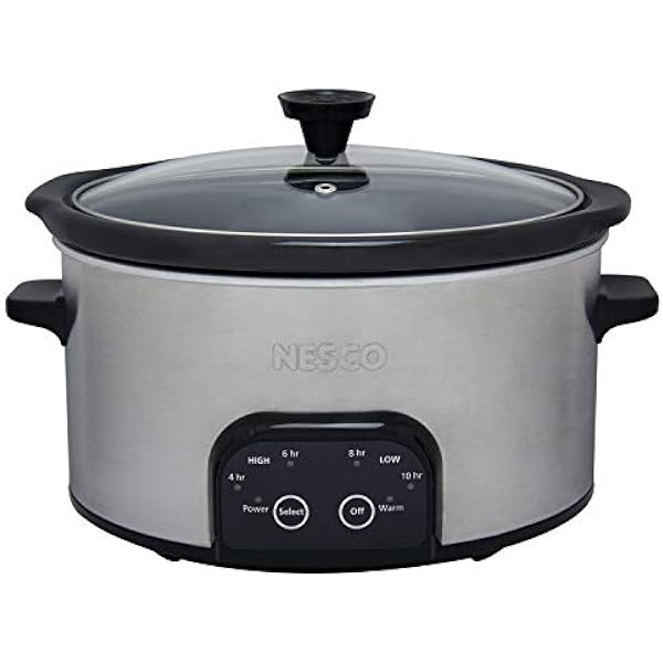 NESCO DSC-6-25 Digital Slow Cooker 6 Quart Silver